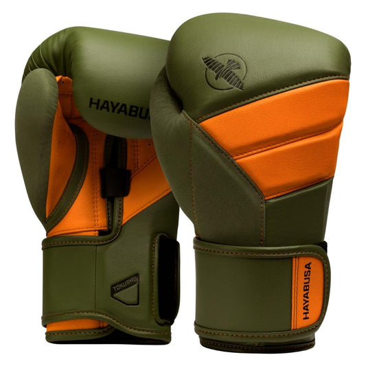 Hayabusa T3 Boxing Gloves Green/Orange