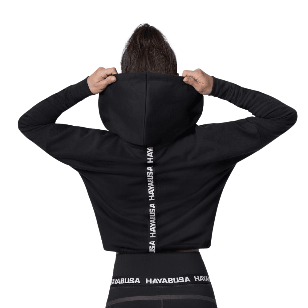Hayabusa Womens Cozy Fleece Cropped Hoodie Black