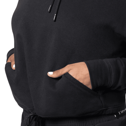 Hayabusa Womens Cozy Fleece Cropped Hoodie Black