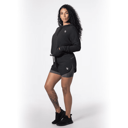 Hayabusa Womens Cozy Fleece Cropped Hoodie Black