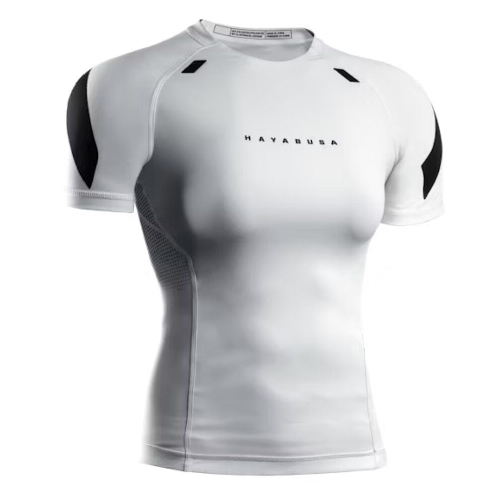Hayabusa Womens Pro Ranked Short Sleeve Rashguard White