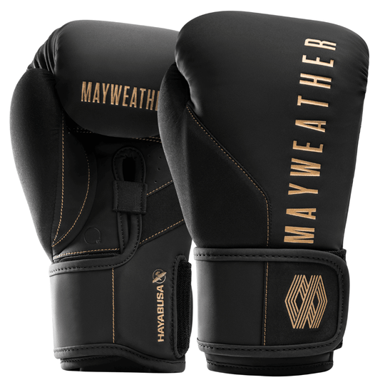 Hayabusa x Mayweather Champ Boxing Gloves Black/Gold