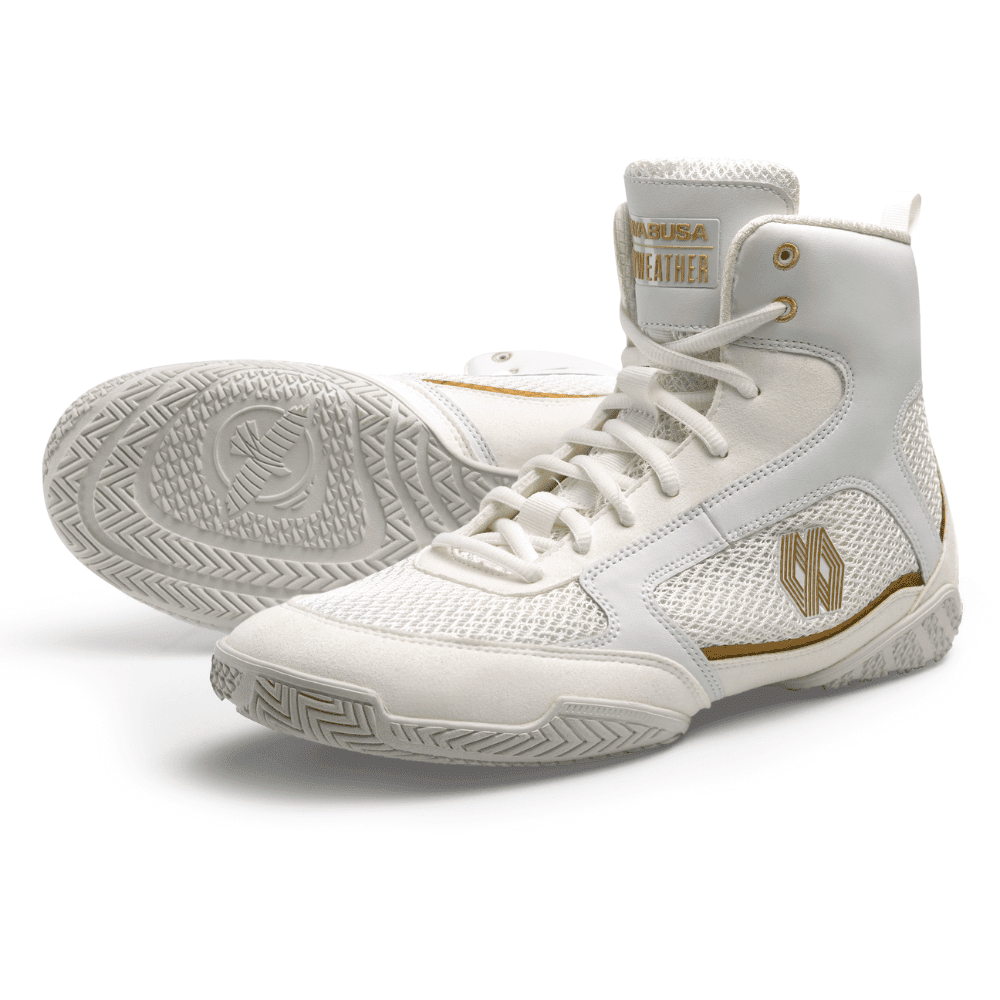 Hayabusa x Mayweather Champ Boxing Shoes White/Gold