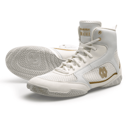 Hayabusa x Mayweather Champ Boxing Shoes White/Gold