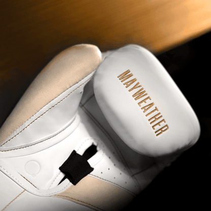 Hayabusa x Mayweather Champ Boxing Gloves White/Gold