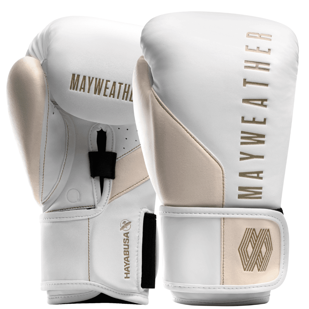 Hayabusa x Mayweather Champ Boxing Gloves White/Gold