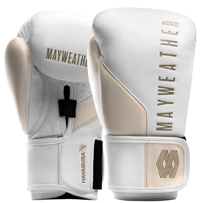 Hayabusa x Mayweather Champ Boxing Gloves White/Gold