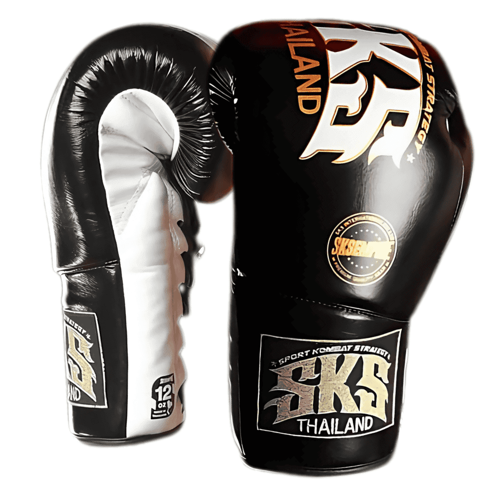 SKS Trapezoid Lace Boxing Gloves Boxing Gloves SKS Black 10oz 