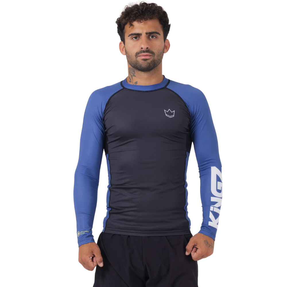 Kingz Ranked Performance V2 Long Sleeve Rashguard Rashguards Kingz Blue Small 