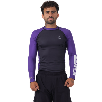 Kingz Ranked Performance V2 Long Sleeve Rashguard Rashguards Kingz Purple Small 