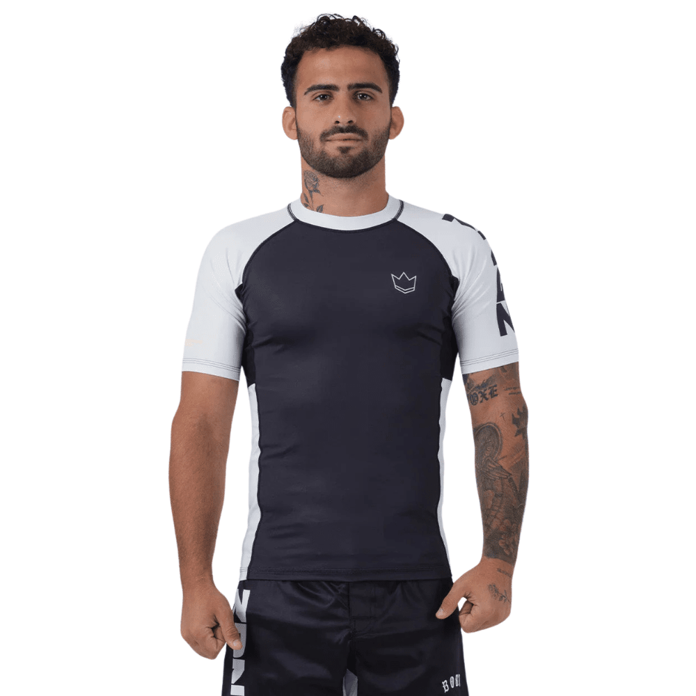 Kingz Ranked Performance V2 Short Sleeve Rashguard Rashguards Kingz White X Small 