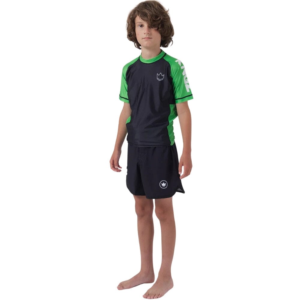 Kingz Ranked V2 Youth Short Sleeve Rashguard Green