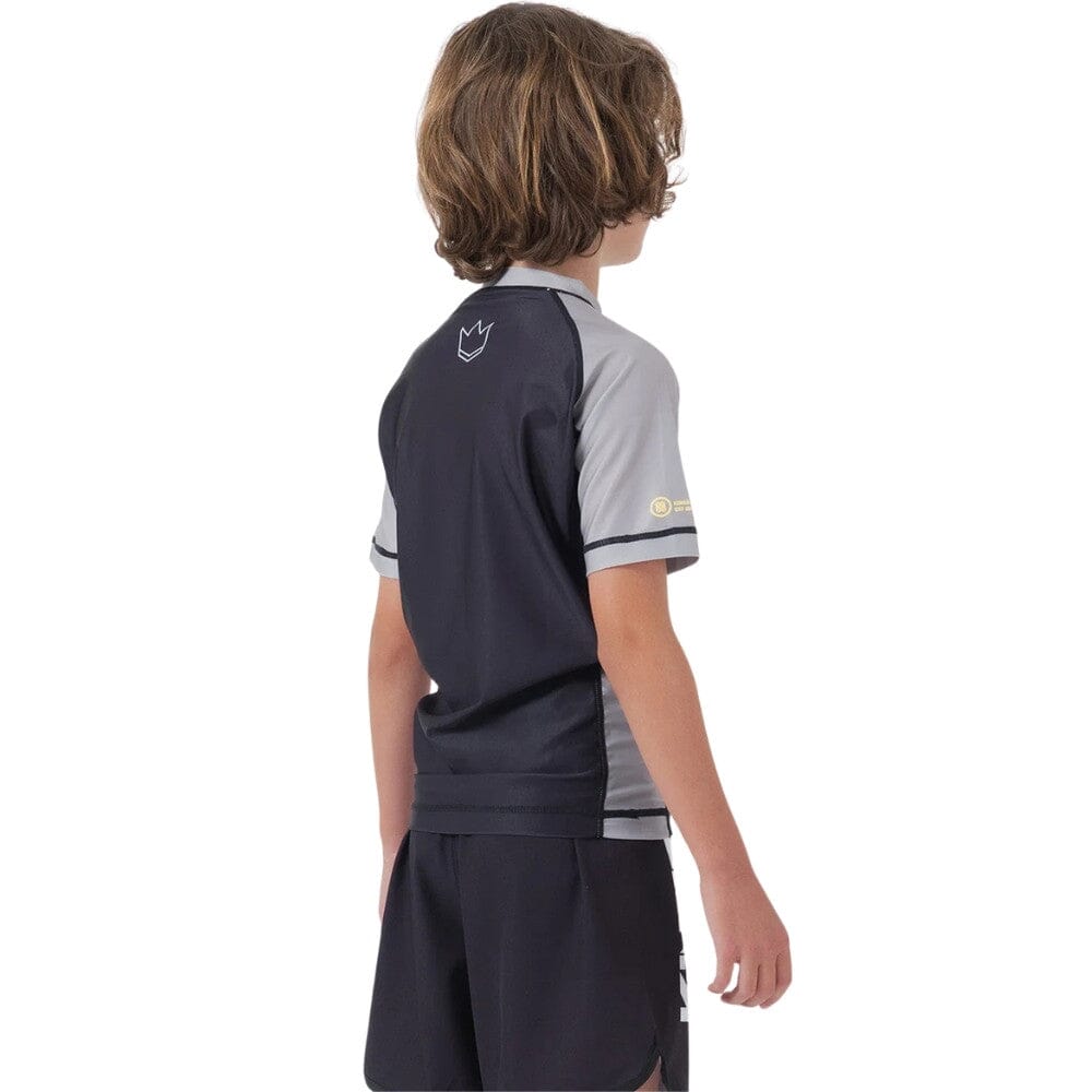 Kingz Ranked V2 Youth Short Sleeve Rashguard Grey
