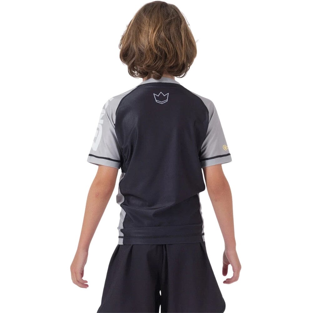 Kingz Ranked V2 Youth Short Sleeve Rashguard Grey