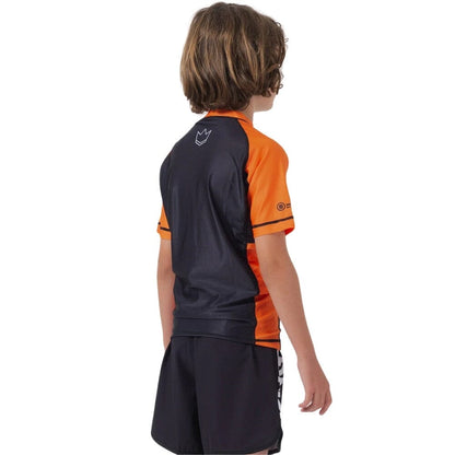 Kingz Ranked V2 Youth Short Sleeve Rashguard Orange