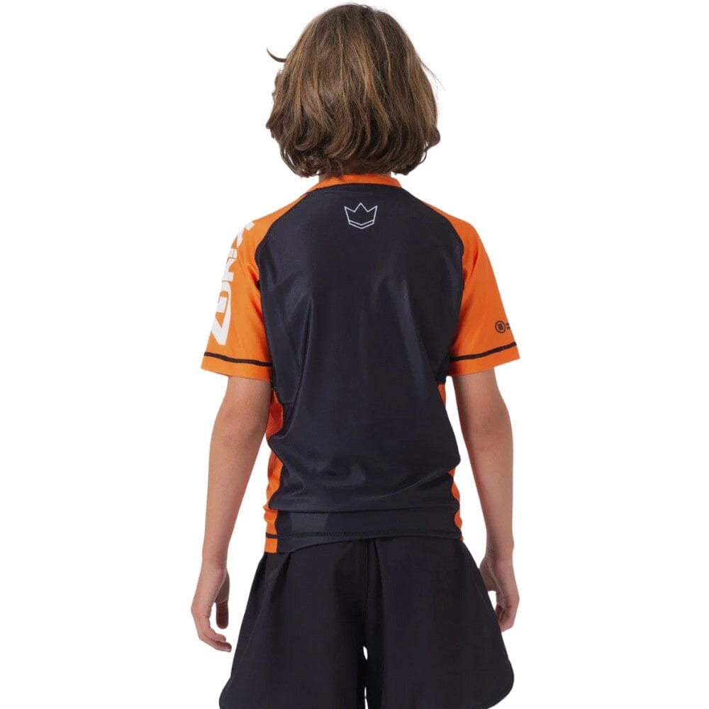 Kingz Ranked V2 Youth Short Sleeve Rashguard Orange