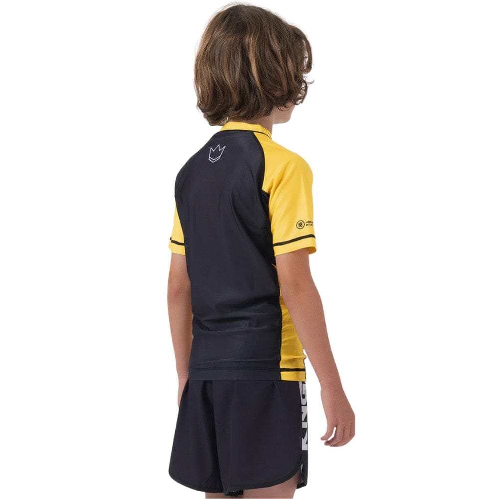 Kingz Ranked V2 Youth Short Sleeve Rashguard Yellow
