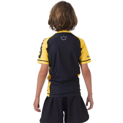 Kingz Ranked V2 Youth Short Sleeve Rashguard Yellow