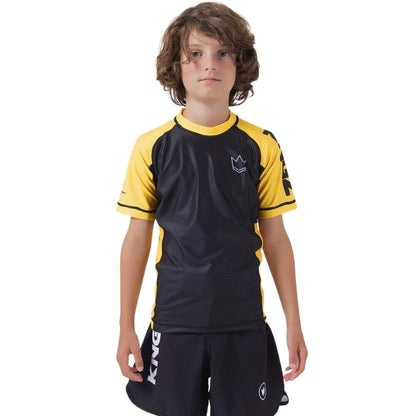 Kingz Ranked V2 Youth Short Sleeve Rashguard Yellow