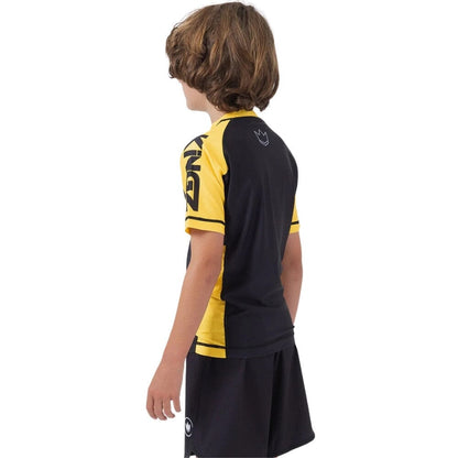 Kingz Ranked V2 Youth Short Sleeve Rashguard Yellow