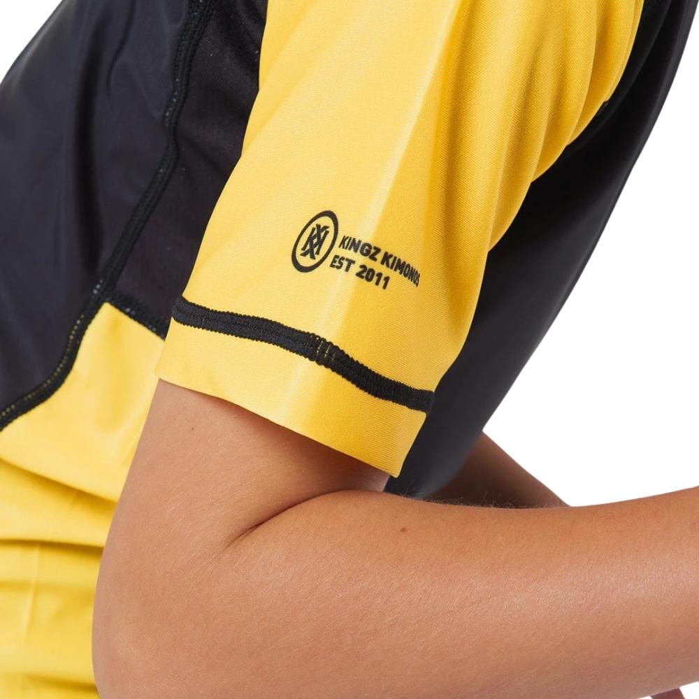 Kingz Ranked V2 Youth Short Sleeve Rashguard Yellow