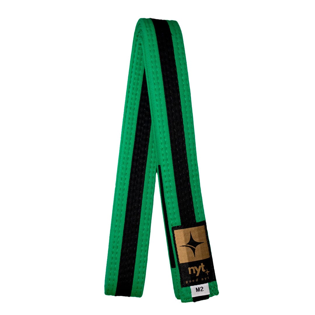 NYT Youth BJJ Gi Belt BJJ Belts NYT Green/Black M0 