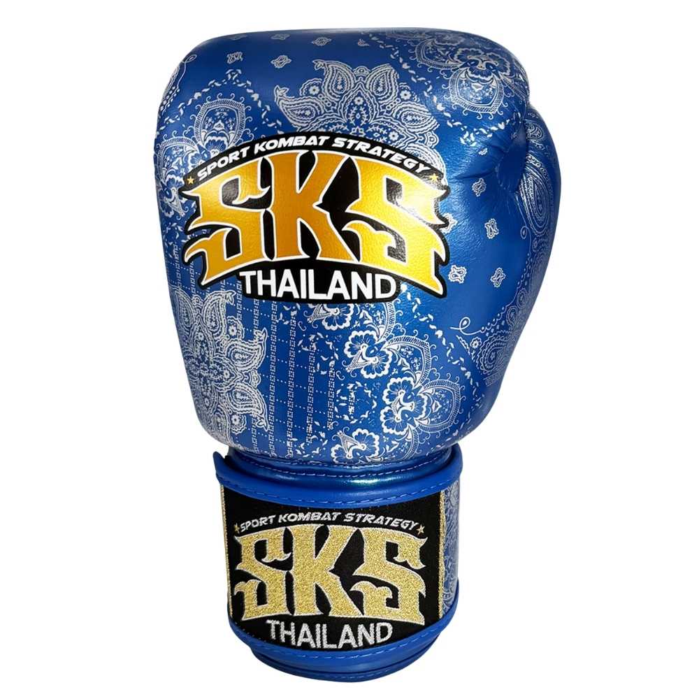 SKS Bandana Muay Thai Gloves Metallic Blue