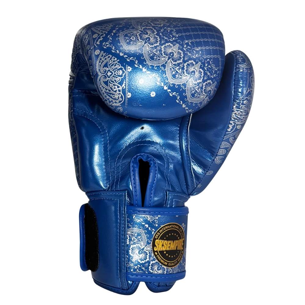 SKS Bandana Muay Thai Gloves Metallic Blue