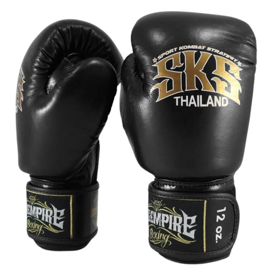 SKS Black Muay Thai Boxing Gloves Muay Thai Gloves SKS Black 10oz 