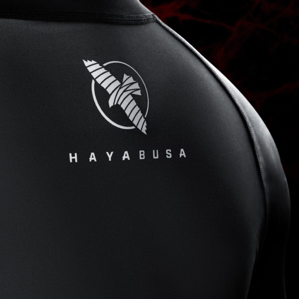 Hayabusa UFC BJJ Womens Short Sleeve Rashguard Black/Red
