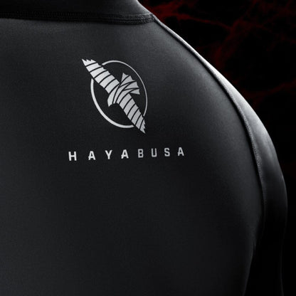 Hayabusa UFC BJJ Womens Short Sleeve Rashguard Black/Red