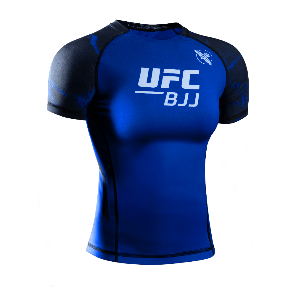 Hayabusa UFC BJJ Womens Short Sleeve Rashguard Black/Blue