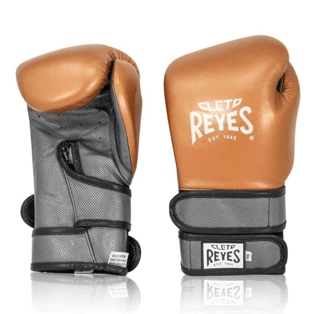 Cleto Reyes Hero Double Loop Boxing Gloves Boxing Gloves Cleto Reyes Copper/Grey 12oz 