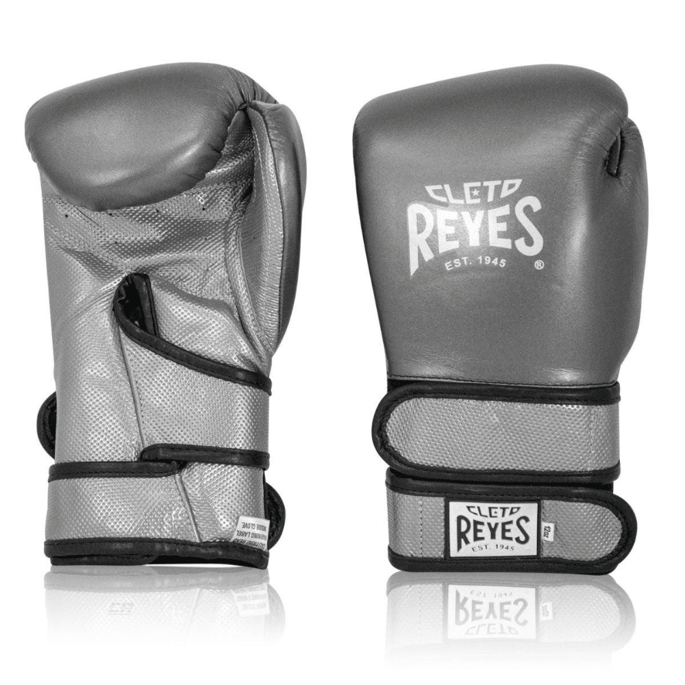 Cleto Reyes Hero Double Loop Boxing Gloves Boxing Gloves Cleto Reyes Grey/Silver 12oz 