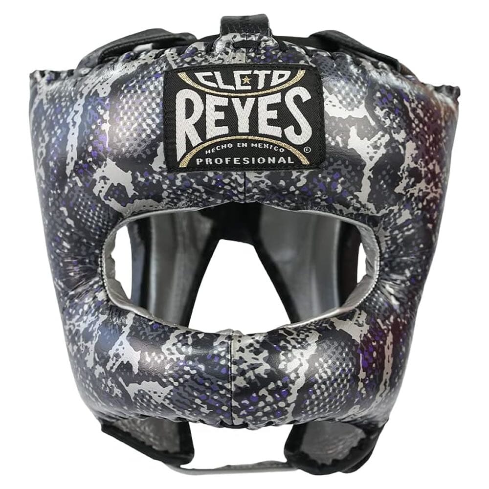 Cleto Reyes Steel Snake Traditional Headgear Head Guards Cleto Reyes Silver/Black One Size 