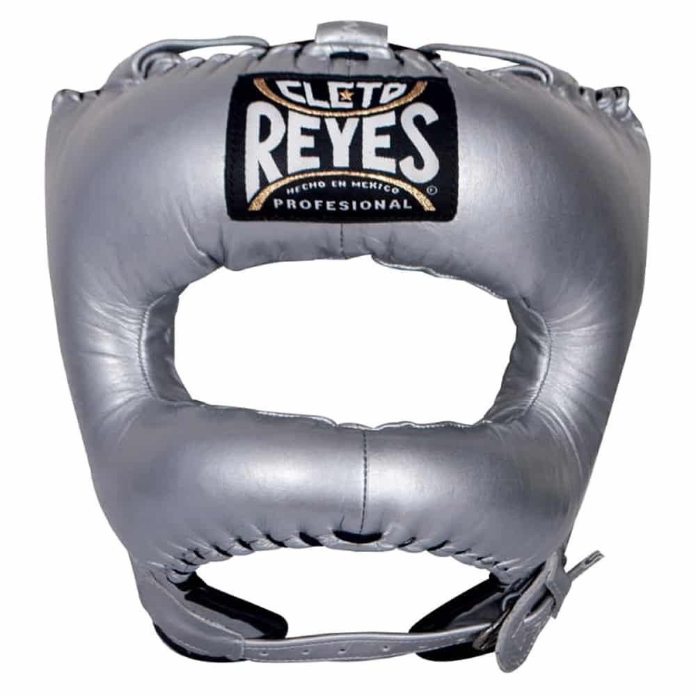 Cleto Reyes Traditional Headgear with Nylon Face Bar Head Guards Cleto Reyes Silver One Size 