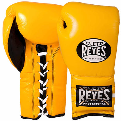 Cleto Reyes Training Boxing Gloves with Laces Boxing Gloves Cleto Reyes Yellow 12oz 