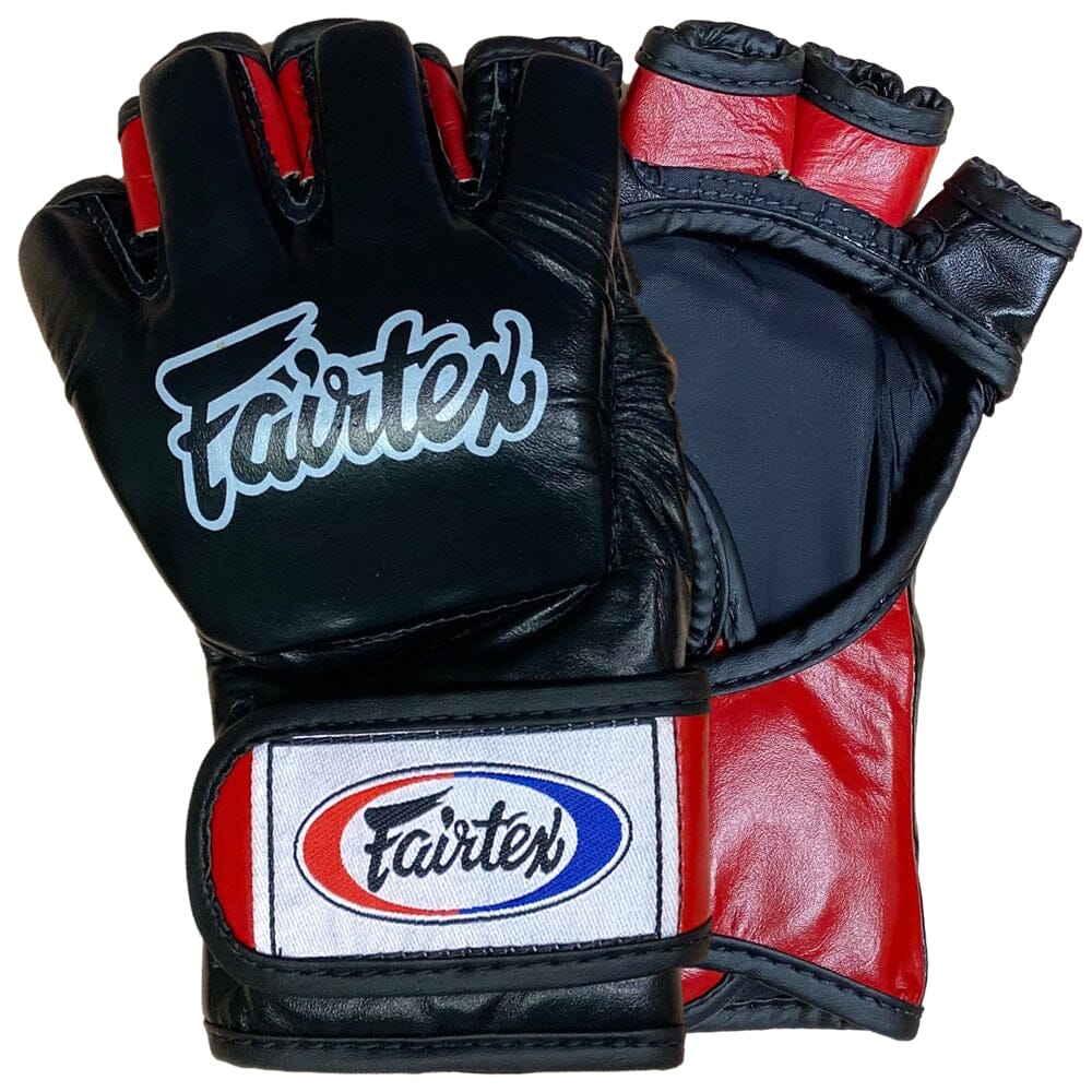 Fairtex FGV12 MMA Gloves Open Thumb MMA Gloves Fairtex Black/Red Small 