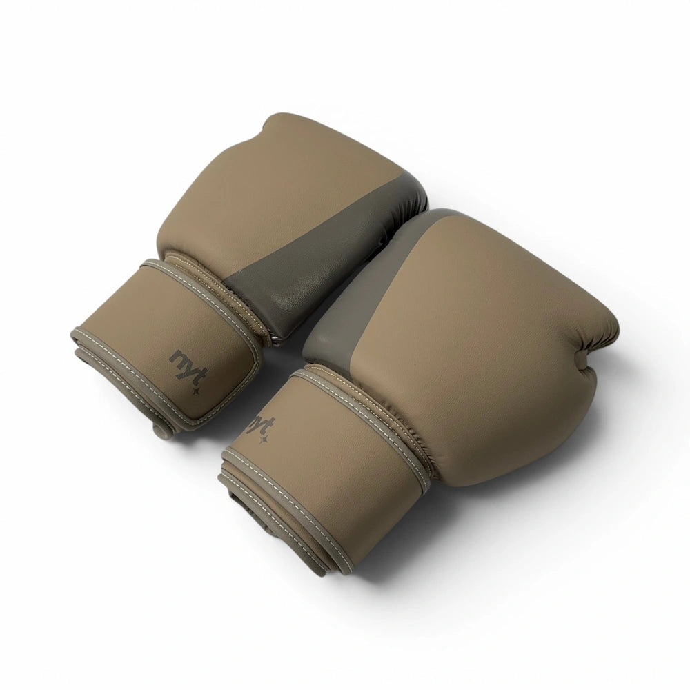 NYT Muay Thai Boxing Gloves Sand/Smoke