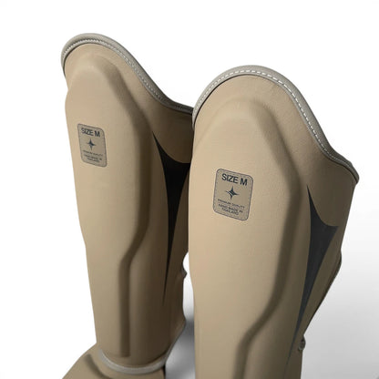 NYT Muay Thai Shin Guards Sand/Smoke