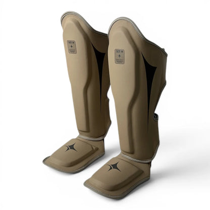 NYT Muay Thai Shin Guards Sand/Smoke