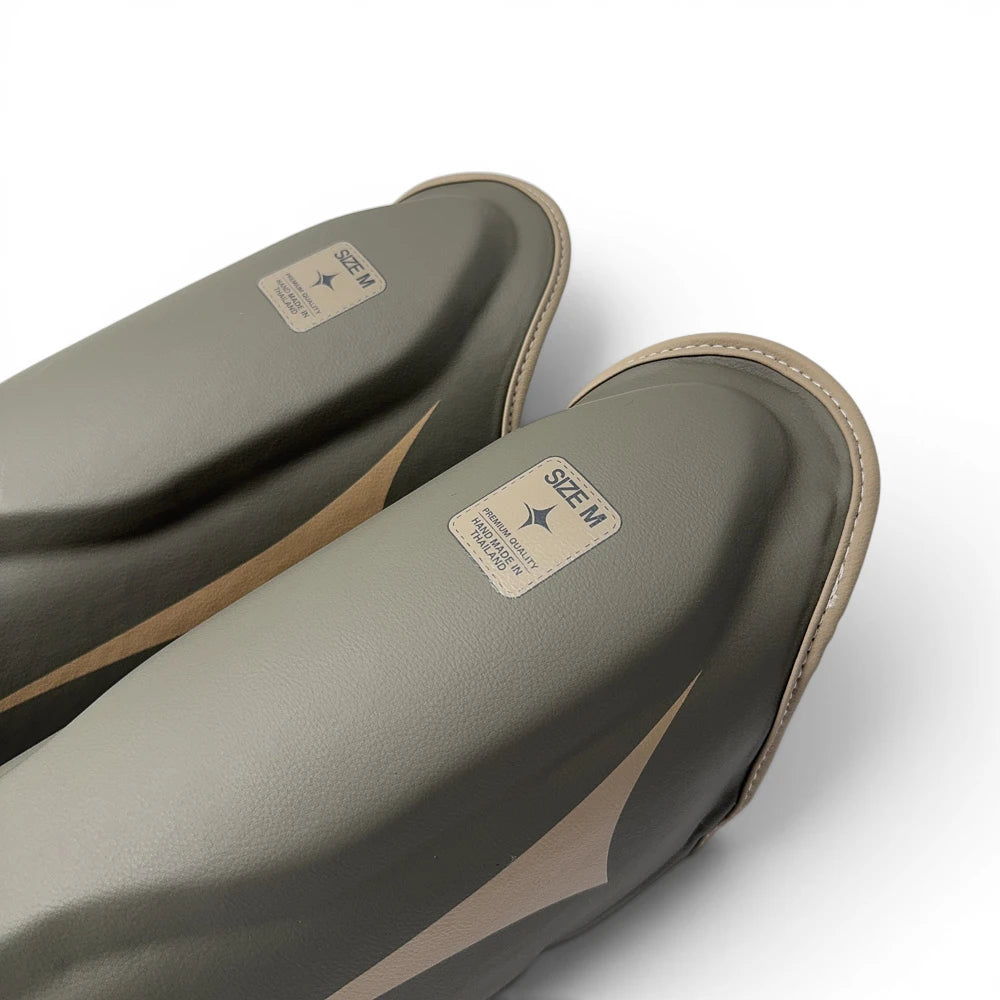 NYT Muay Thai Shin Guards Smoke/Sand