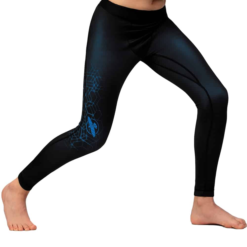 Hayabusa Geo Youth Compression Pants Blue