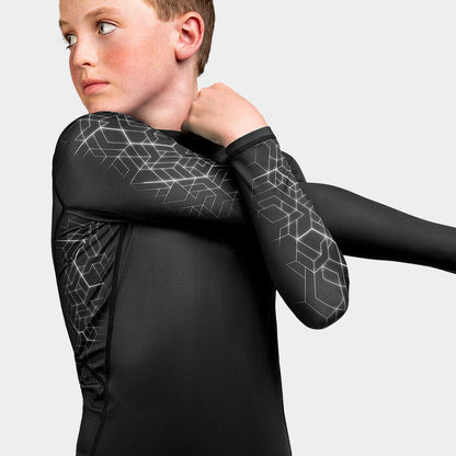 Hayabusa Geo Youth Long Sleeve Rashguard Grey