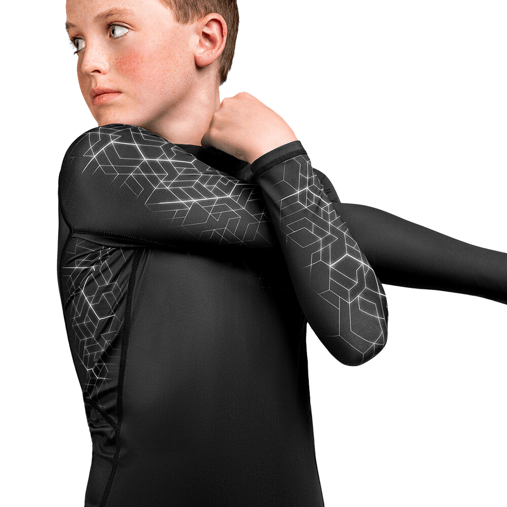 Hayabusa Geo Youth Long Sleeve Rashguard Grey