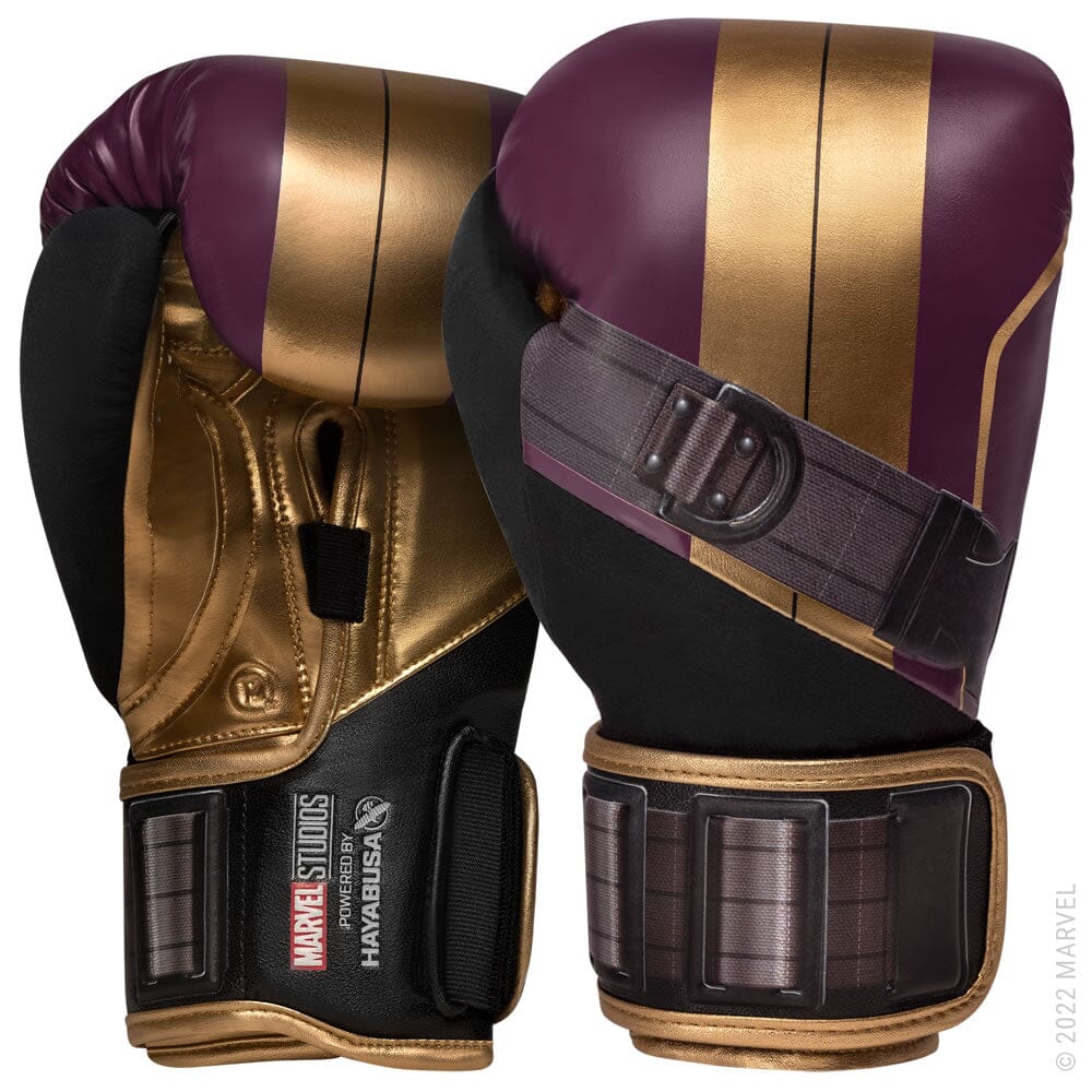 Hayabusa Marvel Batroc Boxing Gloves Boxing Gloves Hayabusa Purple/Gold 12oz 