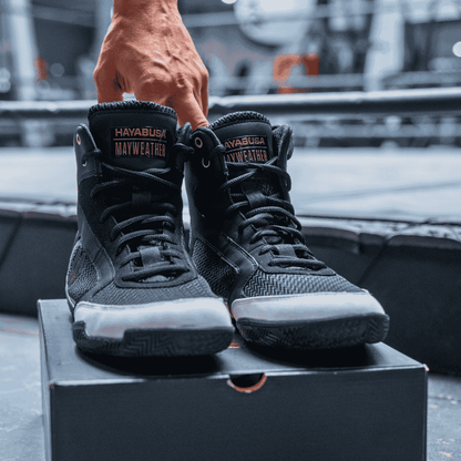 Hayabusa x Mayweather Champ Boxing Shoes Black/Gold