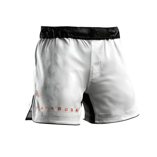 Hayabusa Apex Mid Thigh Fight Shorts Ash White