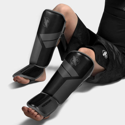 Hayabusa S4 Youth Shin Guards Black