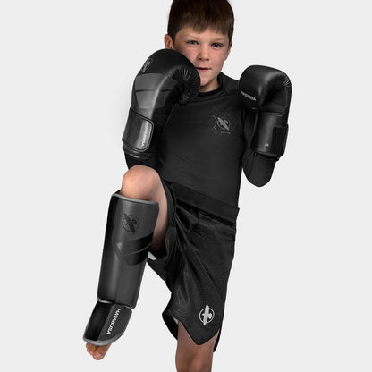 Hayabusa S4 Youth Shin Guards Black